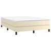 vidaXL Cama box spring con colch&oacute;n cuero sint&eacute;tico crema 140x200cm