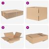 vidaXL Caja Plegable 50 pcs Natural 40 x 30 x 10 cm Cart&oacute;n
