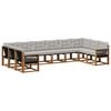 vidaXL Conjunto de sof&aacute;s de exterior 10 pcs Natural y Gris Claro