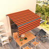 vidaXL Toldo retr&aacute;ctil manual con persiana naranja y marr&oacute;n 3x2,5 m