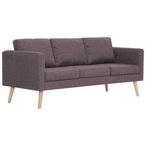 vidaXL Sof&aacute; de 3 plazas de tela color gris taupe