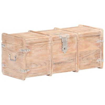 vidaXL Cofre de almacenamiento madera maciza de acacia 90x40x40 cm
