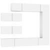 vidaXL Set de muebles para TV 7 piezas madera contrachapada blanco