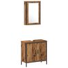 vidaXL Juego de muebles de ba&ntilde;o 4 pcs Marr&oacute;n Madera contrachapada