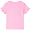 Camiseta infantil de manga corta rosa brillante 140