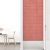 vidaXL Paneles de pared 12 uds terciopelo rosa 30x15 cm 0,54 m²