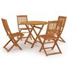 vidaXL Comedor de jard&iacute;n plegable 5 piezas madera maciza de acacia