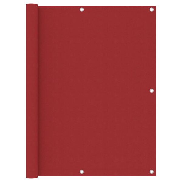 vidaXL Toldo para balcón tela oxford rojo 120x400 cm