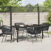 vidaXL Conjunto de Comedor de Jard&iacute;n con coj&iacute;n 5 pcs Negro