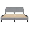 vidaXL Estructura de cama Dover tela gris claro 140x190 cm