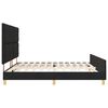 vidaXL Estructura de cama con cabecera Negro 200 x 200 cm tela