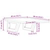 vidaXL Estante de lavabo de pared de acero y madera maciza de roble