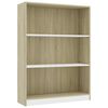 vidaXL Estanter&iacute;a de aglomerado blanco y roble Sonoma 80x24x108 cm