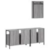 vidaXL Set de muebles de baño 3 pzas madera contrachapada gris sonoma