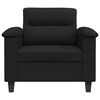 vidaXL Sill&oacute;n de tela de microfibra negro 60 cm