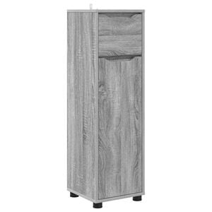 vidaXL Gabinete de Ba&ntilde;o con caj&oacute;n Gris Sonoma 30,5 x 30 x 101 cm