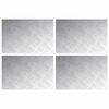 vidaXL Pelda&ntilde;o 4 uds. 60 x 40 cm Plateado Aluminio Rectangular