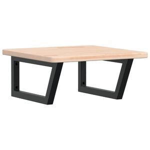 vidaXL Estante de lavabo de pared de acero y madera maciza de roble