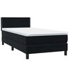 vidaXL Cama box spring con colch&oacute;n cuero sint&eacute;tico negro 90x210 cm
