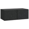 vidaXL Mueble de TV de pared 98 x 31 cm Negro Madera de ingenier&iacute;a