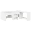 vidaXL Cama alta para ni&ntilde;os con escritorio Blanco 75 x 190 cm