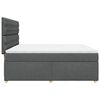vidaXL Cama box spring con colch&oacute;n tela gris oscuro 180x200 cm