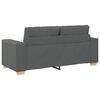 vidaXL Sofá Loveseat gris oscuro 140 cm de tela