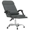 vidaXL Silla de oficina reclinable con masaje de tela gris oscuro