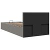 vidaXL Cama hidráulica almacenaje sin colchón gris claro 90x200 cm