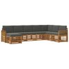 vidaXL Conjunto de sof&aacute;s de exterior 6 pcs Natural y Antracita