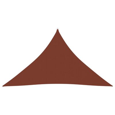 vidaXL Toldo de vela triangular tela Oxford terracota 2,5x2,5x3,5 m