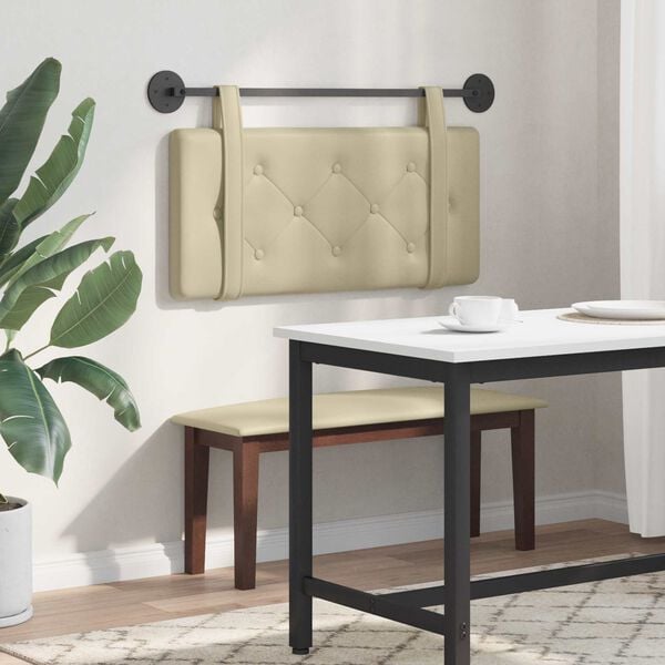 vidaXL Cabecera Colgante Crema 80 cm Cuero sint&eacute;tico
