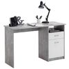 FMD Escritorio con 1 caj&oacute;n color hormig&oacute;n y blanco 123x50x76,5 cm