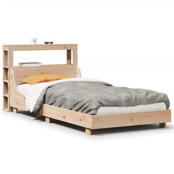 vidaXL Estructura de cama sin colch&oacute;n madera maciza de pino 100x200 cm
