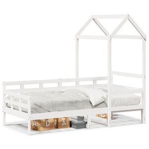 vidaXL Sof&aacute; cama madera maciza de pino blanco 80x200 cm