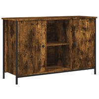 vidaXL Mueble de TV madera de ingeniería roble ahumado 100x35x65 cm