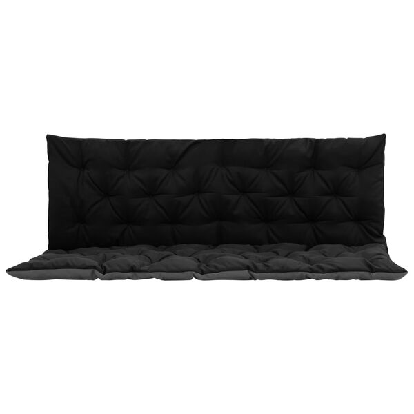 vidaXL Coj&iacute;n para balanc&iacute;n tela negro y gris 150 cm