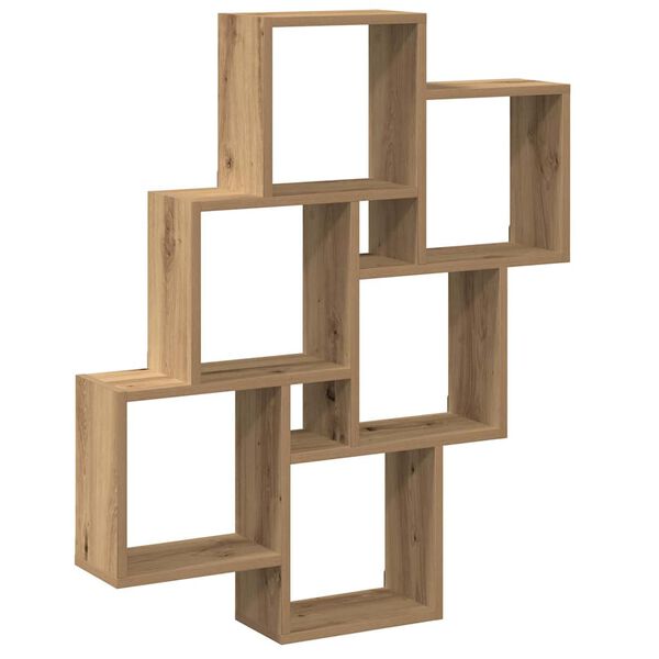 vidaXL Estante cubo pared madera ingenier&iacute;a roble artisan 78x15x93 cm