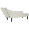 vidaXL Chaise longue con reposabrazos derecho terciopelo crema