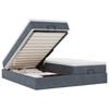 vidaXL Estructura cama otomana colchones terciopelo gris oscuro