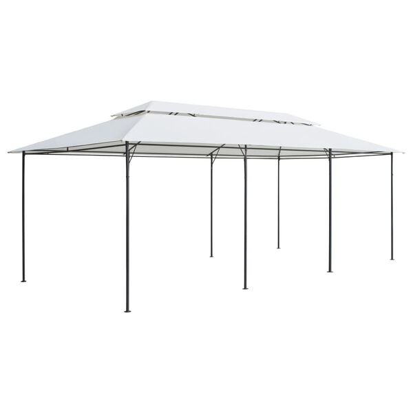 vidaXL Cenador 600x298x270 cm blanco 180g/m²