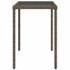 vidaXL Mesa de jardín superficie de vidrio ratán PE gris 115x54x74 cm