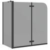 vidaXL Enclosure de Ducha Negro 120 x 68 x 130 cm