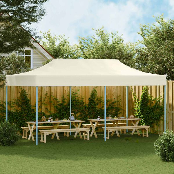 vidaXL Carpa de Fiesta Crema 291 x 580 x 315 cm Tela Oxford