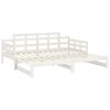 vidaXL Sofá cama extraíble sin colchón blanco 2x(90x200) cm