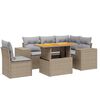 vidaXL Juego de sof&aacute;s jard&iacute;n con cojines 6 pzas rat&aacute;n sint&eacute;tico beige