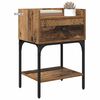 vidaXL Mesita de Noche con caj&oacute;n Madera vieja 40 x 29 x 60 cm