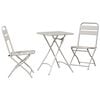 vidaXL Conjunto bistro 3 pcs Beige Acero