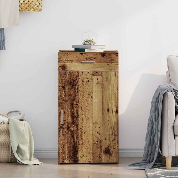 vidaXL Aparador con caj&oacute;n Madera vieja 50 x 42,5 x 93 cm