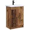 vidaXL Juego de muebles de ba&ntilde;o Madera envejecida 78,5 x 37,5 x 81 cm